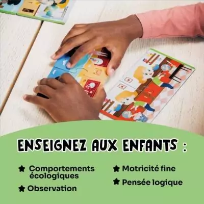 Jeux éducatifs GEOMAG Ecologic Puzzle Respectez la Terre - Mini-puzzles éducatifs - Actions écoresponsables