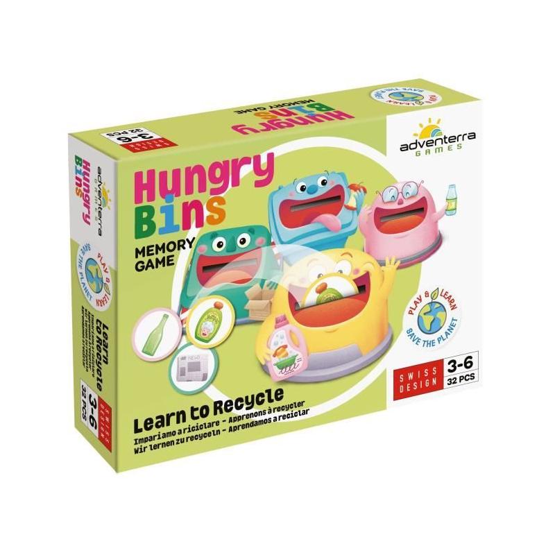 Jeux éducatifs GEOMAG - Hungry Bins - Tri sélectif - Mémoire