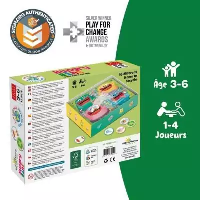 Jeux éducatifs GEOMAG - Hungry Bins - Tri sélectif - Mémoire