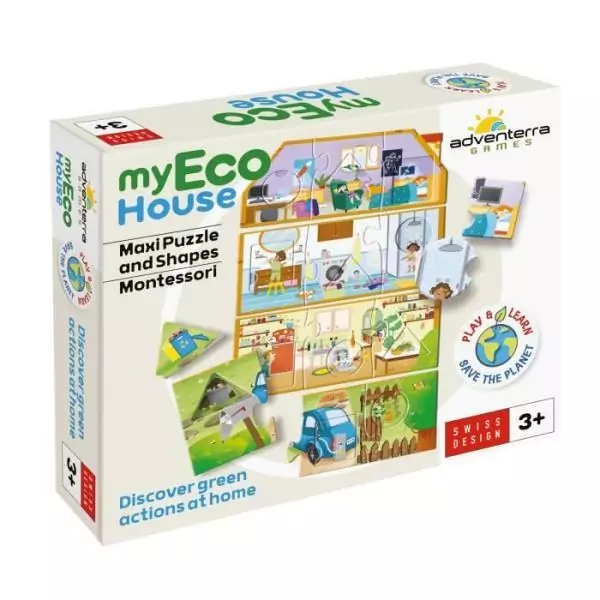 Jeux éducatifs - GEOMAG - My Eco House - Méthode Montessori - Construction maison - Sensibilisation a l'environnement