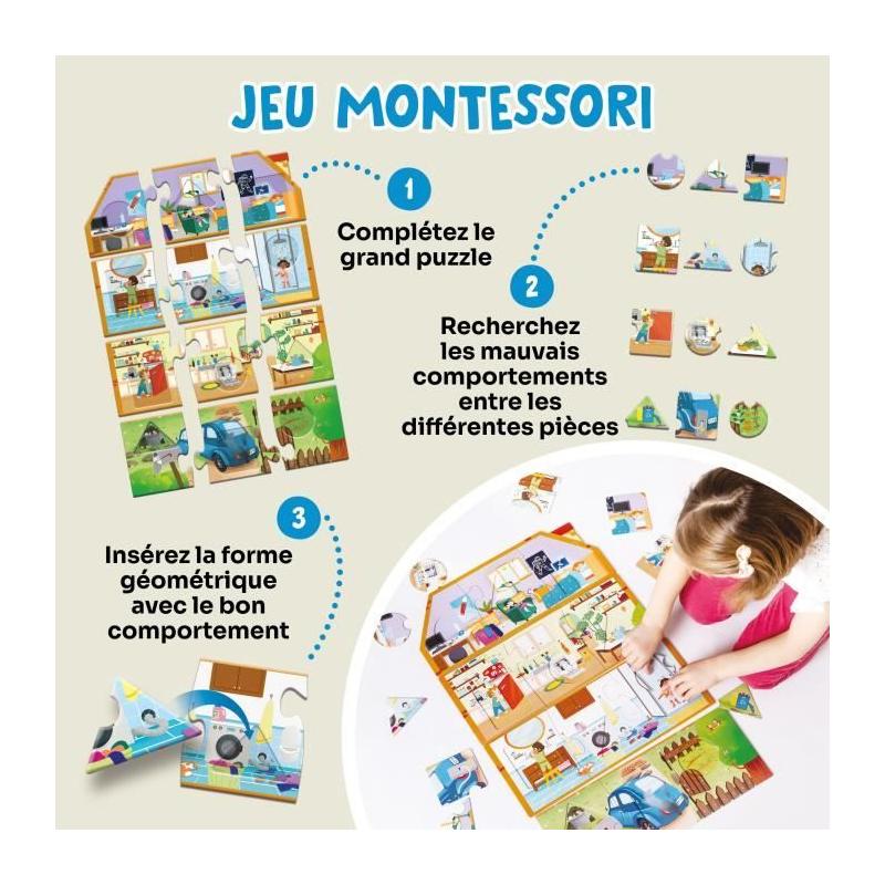 Jeux éducatifs GEOMAG - My Eco House Montessori - Construction maison - PUZZLE