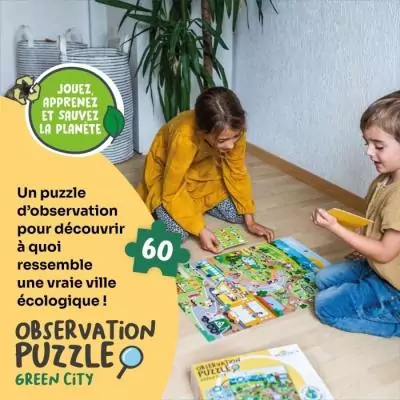 Jeux éducatifs GEOMAG - Puzzle écologique Green City - Poster inclus