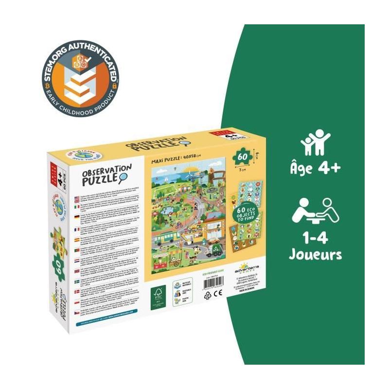 Jeux éducatifs GEOMAG - Puzzle écologique Green City - Poster inclus