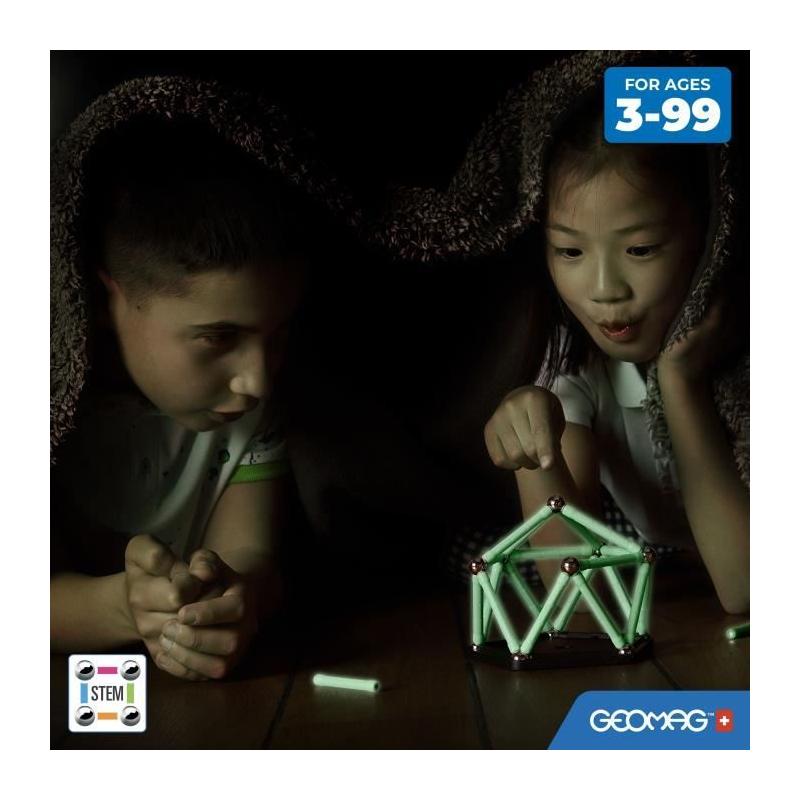 Coffret de construction GEOMAG Glow Recycled 25 pièces - Luminescent