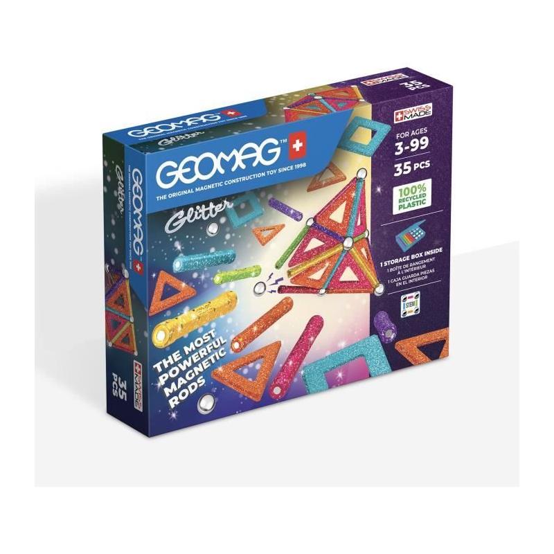 Coffret de construction GEOMAG Glitter Panels - 35 pièces