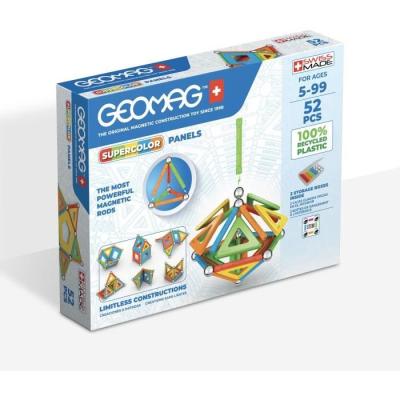 Construisez en 3D avec GEOMAG - Supercolor Panels Recycled 52 pièces