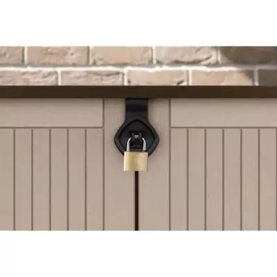 Coffre de rangement extérieur KETER 880L Beige et marron - Malle de jardin