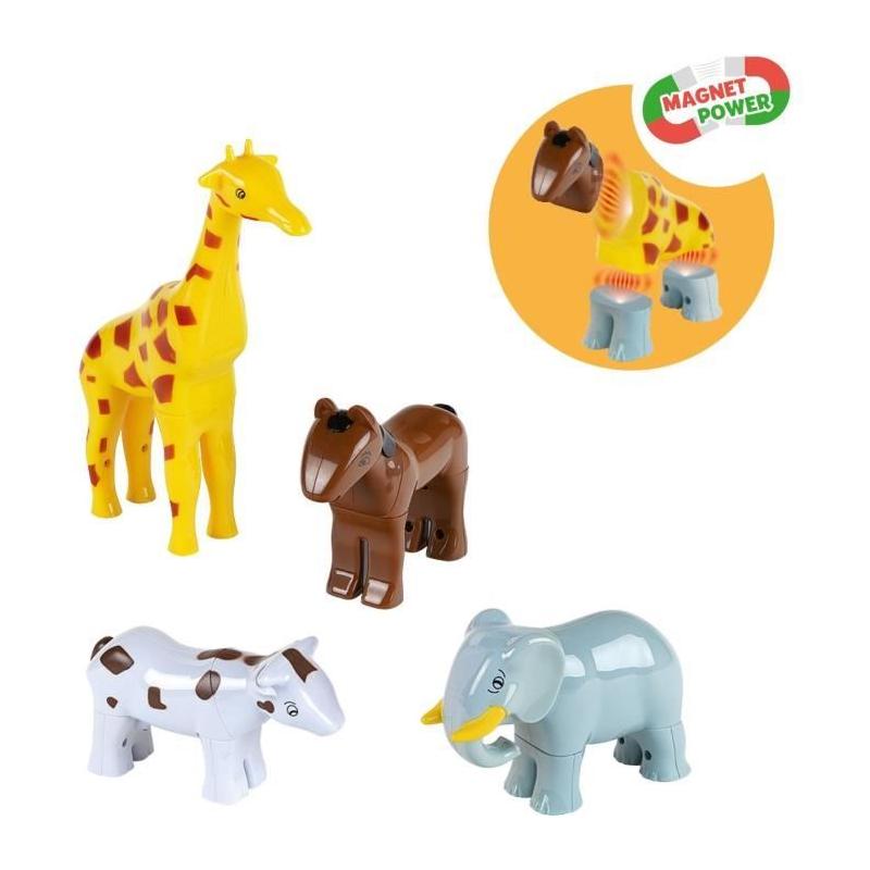 Puzzle magnétique Animaux drôles - KLEIN - 4 grands animaux - 16 pièces