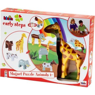 Puzzle magnétique Animaux drôles - KLEIN - 4 grands animaux - 16 pièces