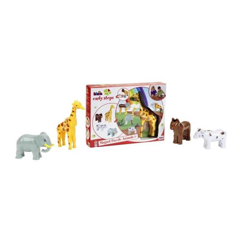 Puzzle magnétique Animaux drôles - KLEIN - 4 grands animaux - 16 pièces