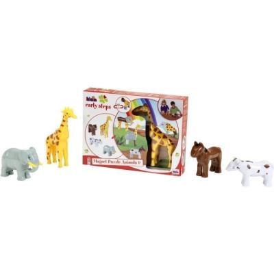 Puzzle magnétique Animaux drôles - KLEIN - 4 grands animaux - 16 pièces