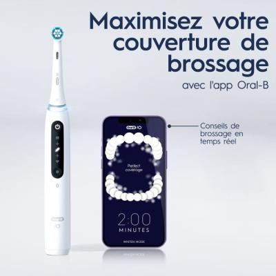 Brosse à dents électrique ORAL-B - iO5n Quite - Blanc + étui de voyage