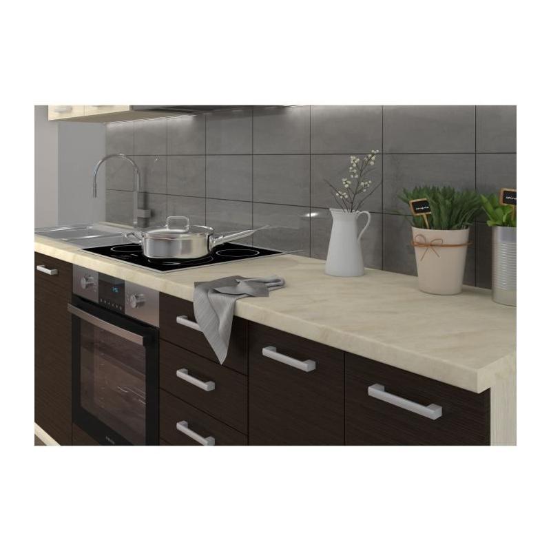 Plan de travail stratifié beige mat - L 240 cm - Ep 28 mm