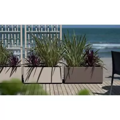 Bac à fleur Ethica rectangulaire 80 cm vert - Jardinière stylée
