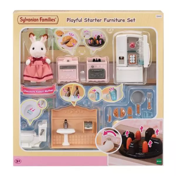 Sylvanian Families Le set d'ameublement cosy cottage et maman