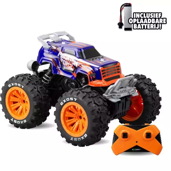 Voiture Télécommandée - EXOST - Phantom Force 1:16 - 10 km/h - 28 -5 cm - violet et orange - des 5 ans