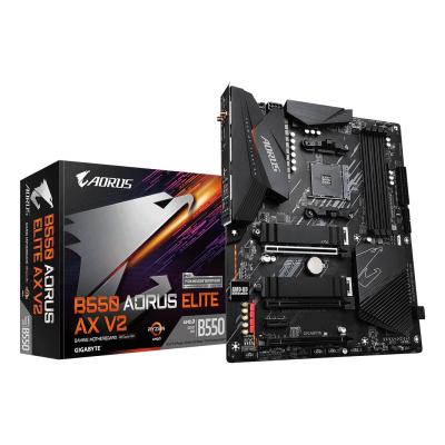 GIGABYTE B550 AORUS ELITE AX V2 Carte mère - Processeurs AMD Ryzen 5000, VRM 12+2 phases, jusqu'à 4733 MHz DDR4, 1xPCIe 4.0 +