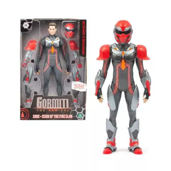 Figurine articulée - GORMITI - Scion avec armure Modele Feu - 27 cm - a partir de 4 ans - GRV034