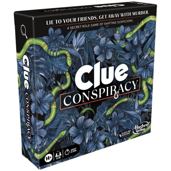 Cluedo Conspiration, jeu de société, 4 a 10 joueurs, a partir de 14 ans