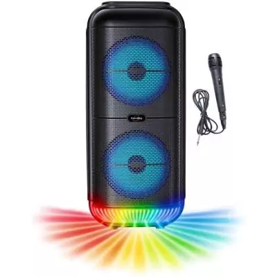 Enceinte Karaoké lumineuse - 500W - Bluetooth V5.0 - Noir