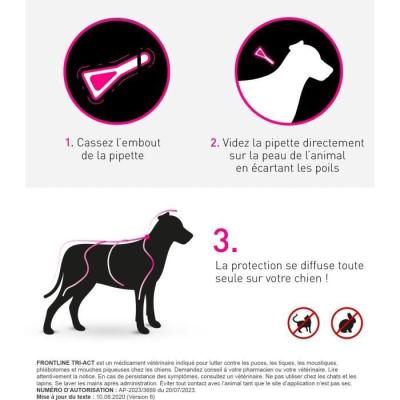 Protégez votre chien de 5 à 10 kg contre les parasites avec FRONTLINE 6 Pipettes Tri-Act