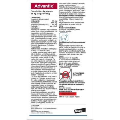 Advantix Chien Grande Race 25-40kg: Solution Antiparasitaire
