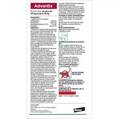 Advantix Chien Grande Race 25-40kg: Solution Antiparasitaire