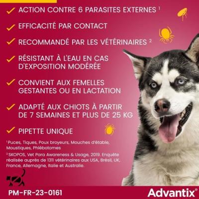 Advantix Chien Grande Race 25-40kg: Solution Antiparasitaire