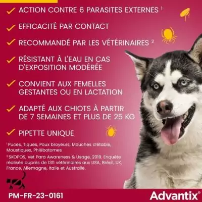 Advantix Chien Grande Race 25-40kg: Solution Antiparasitaire