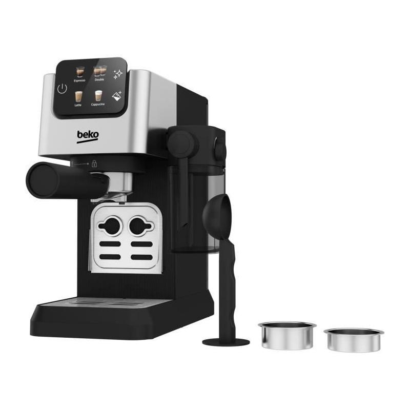 Machine expresso manuelle BEKO CEP5304X - Design Argenté, Puissante 1628W - Capacité 1,1L