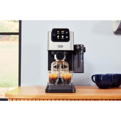 Machine expresso manuelle BEKO CEP5304X - Design Argenté, Puissante 1628W - Capacité 1,1L