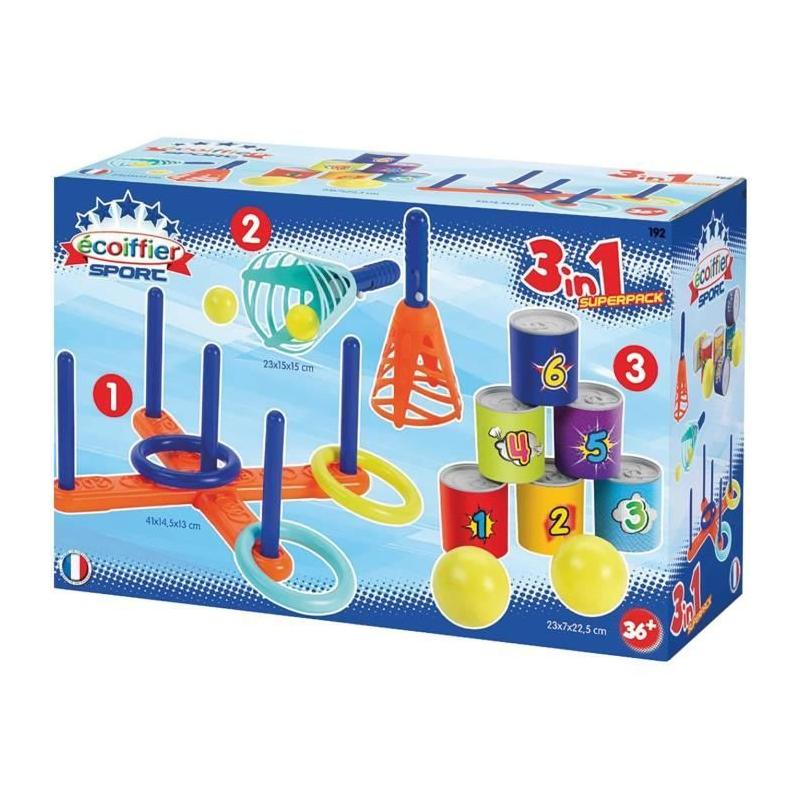 Jeu d'adresse ECOIFFIER - Pack 3 Sports Made in France
