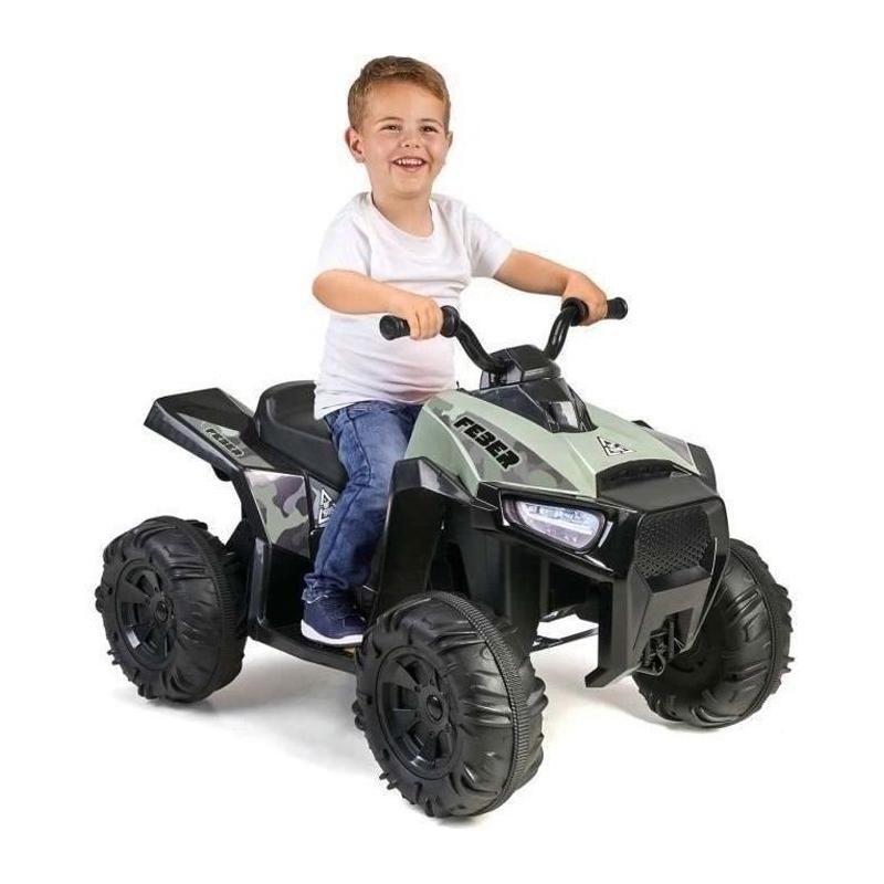 Quad électrique FEBER Boxer 12V Noir 3 ans+ - 30 kg max - Frein automatique