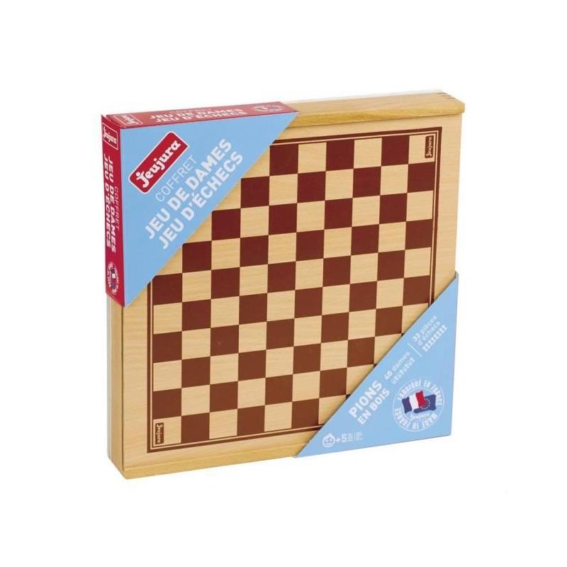 Coffret Jeux de Dames et Echecs - Plus responsable, Made in France