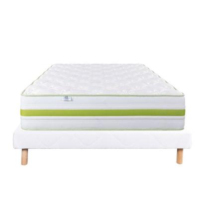 Ensemble matelas + sommier de luxe ReVERIE - 140 x 190 cm - Ferme - Textile Oeko-Tex