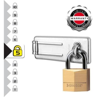 Ensemble Moraillon de Porte et Cadenas à Clé - Sécurité MAX - 140703EURD