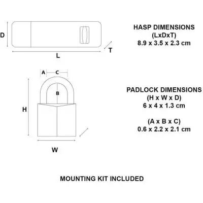 Ensemble Moraillon de Porte et Cadenas à Clé - Sécurité MAX - 140703EURD Ensemble Moraillon de Porte et Cadenas à Clé - Sécurité MAX - 140703EURD
