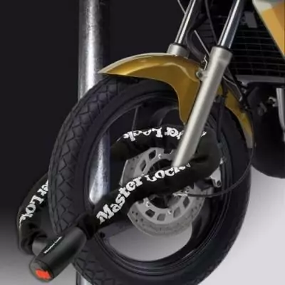 Chaîne Antivol Moto MASTER LOCK - 2 m - Idéale pour Motos et Scooters