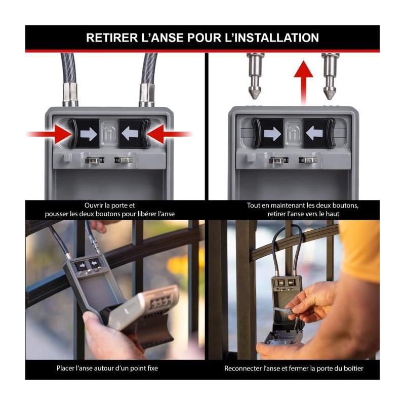 Armoire sécurisée Masterlock Boîte à clés 5482EURD COFFRE FORT