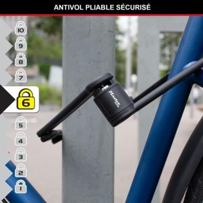 Antivol Vélo Pliable MASTER LOCK - Sécurité en Acier Trempé