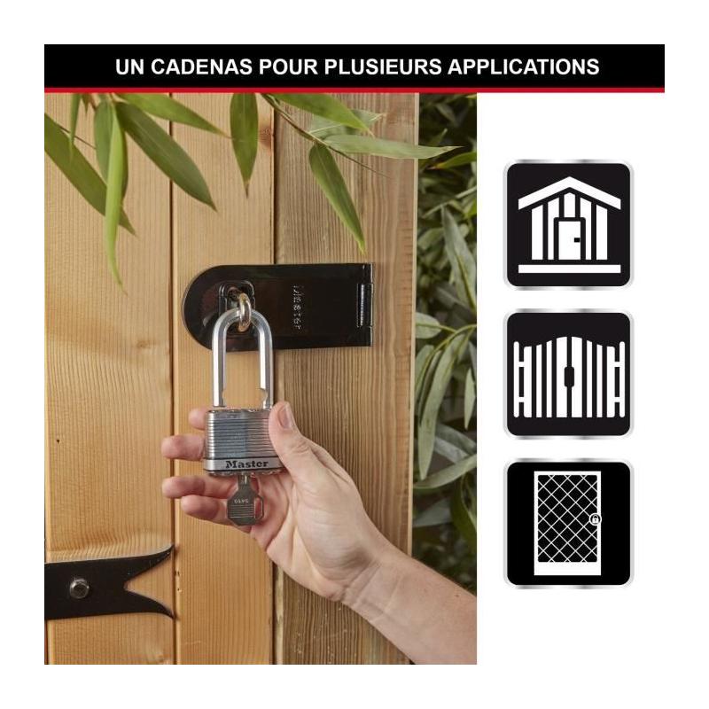 Cadenas Haute Sécurité MASTER LOCK M115EURTRILF - Anti-rouille - Anse M