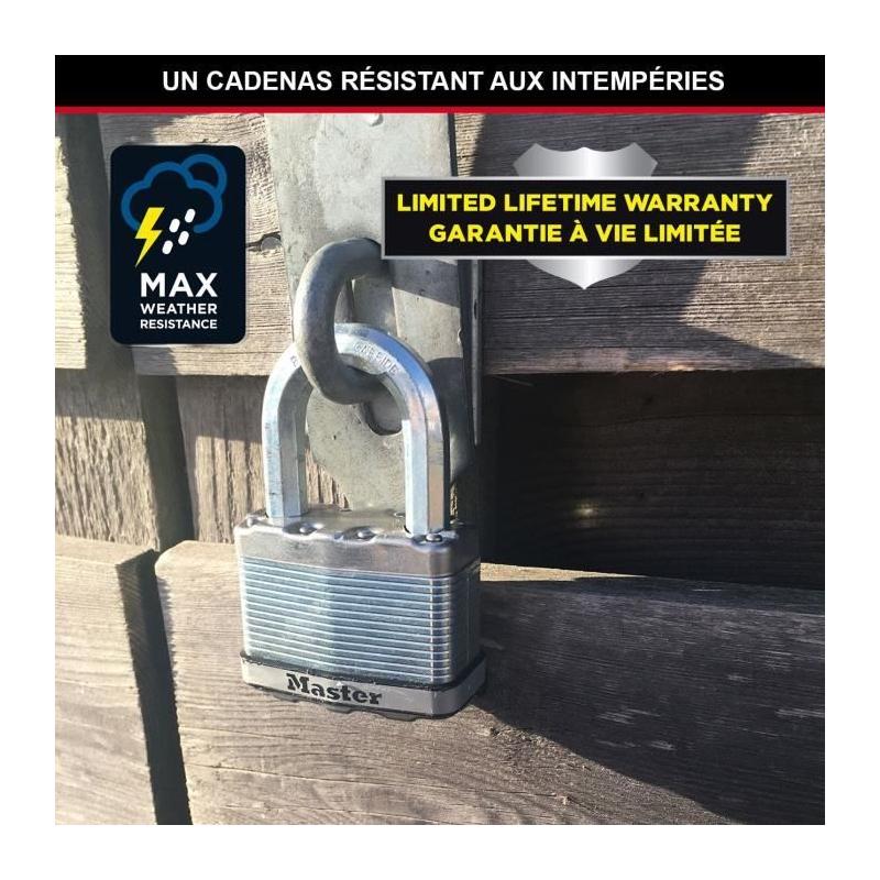 Cadenas Haute Sécurité MASTER LOCK M115EURTRILF - Anti-rouille - Anse M