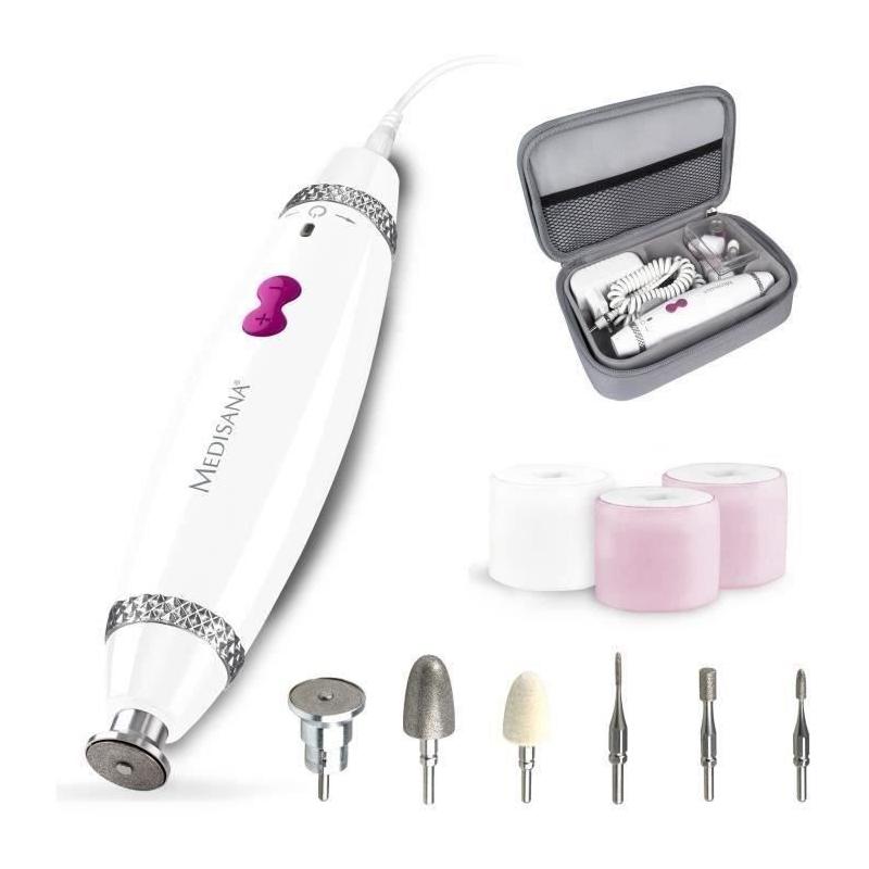 Set Manucure-Pédicure MEDISANA MP 840 - 3 vitesses - Dimensions compactes