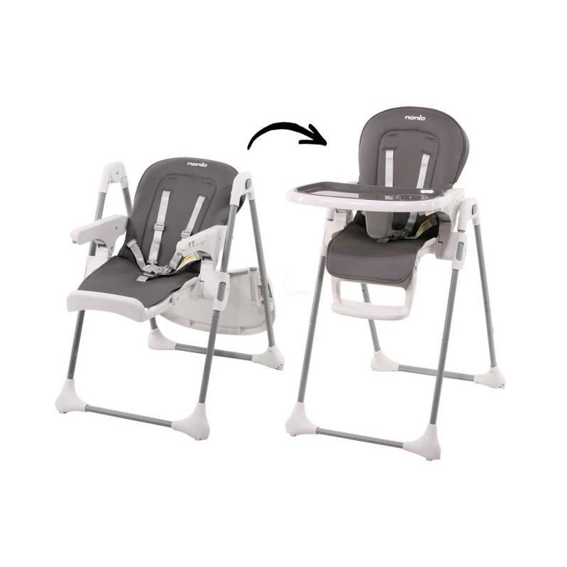 Chaise haute NANIA BIANCA - Confortable et pratique - Fabriquée en France