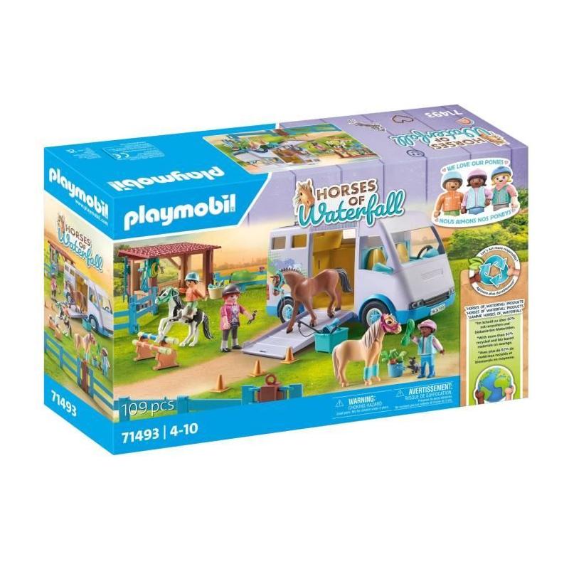 Jeu PLAYMOBIL 71493 Van pour cheval et poneys avec enclos - Horses of Waterfalls