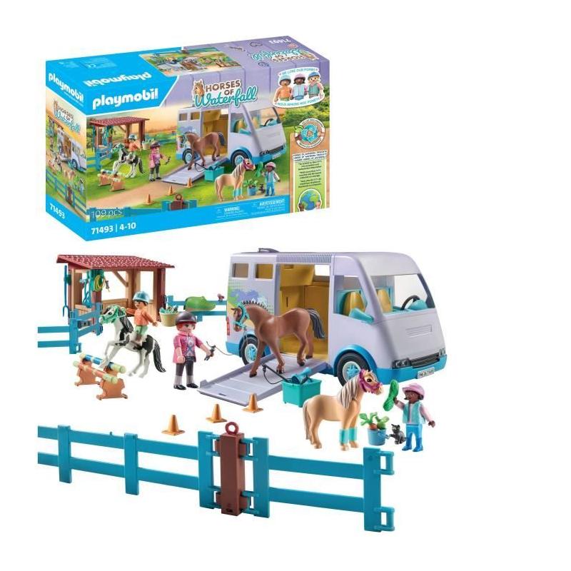 Jeu PLAYMOBIL 71493 Van pour cheval et poneys avec enclos - Horses of Waterfalls