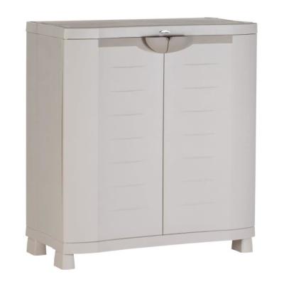 Armoire basse de rangement en résine PLASTIKEN - Compacte et pratique