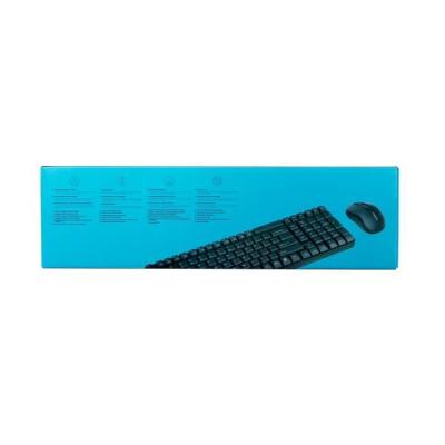 Ensemble clavier souris sans fil Rapoo X1800S, idéal avec pavé numérique, tout en noir. Dimensions compactes et pratiques pour u