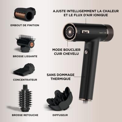 Sèche-cheveux Shark HD752EU - SpeedStyle Pro 5-en-1 - 1750W