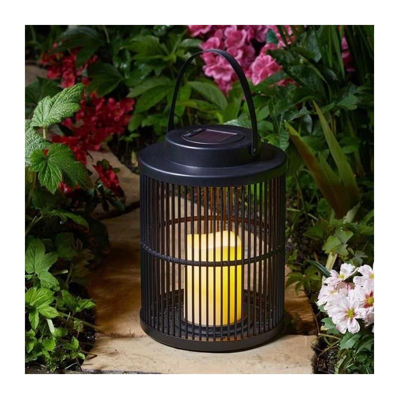 Lanterne Solaire Urbane Noire | Élégante lampion d'extérieur